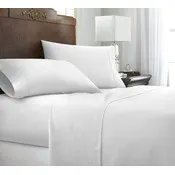 Premium Embossed Sheet Sets - White, Cali King, Chevron Design, 4 Set
