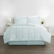 Bedding in a Bag - Aqua, Queen, 8 Piece