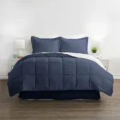 Bedding in a Bag - Navy, Queen, 8 Piece
