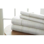 Premium Sheet Sets - Beige, King, Thatch Pattern, 4 Piece
