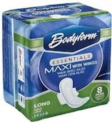 Maxi Pads with Wings - Long, 8 Count