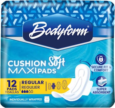 Maxi Pads with Wings - 12-Count, Regular