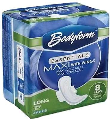 Maxi Pads with Wings - Long, 8 Count