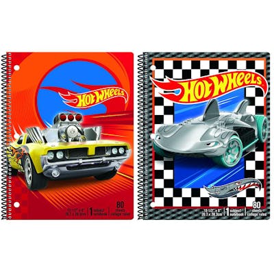 Hot Wheels Spiral Bound Notebooks - Assorted