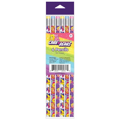 Wholesale Care Bears Pencils, 6 Pack