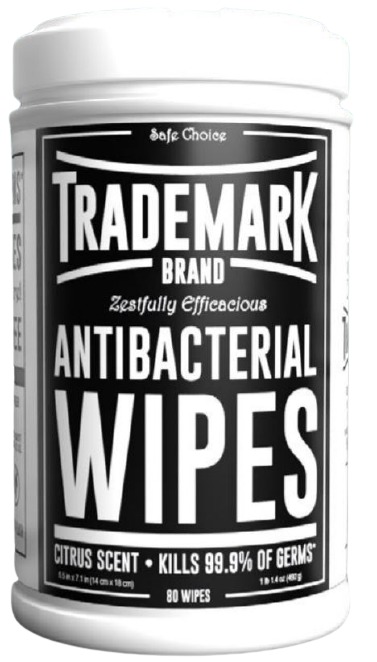 Trademark Brand Antibacterial Wipes