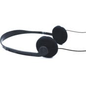 Single Use Headphones - Stereo, Black, Lightweight