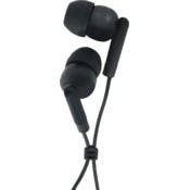 Single Use Stereo Earbuds - Black, Silicone Tips