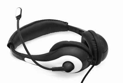 Over Ear Headphones - 3.5mm Plug, Microphone, White