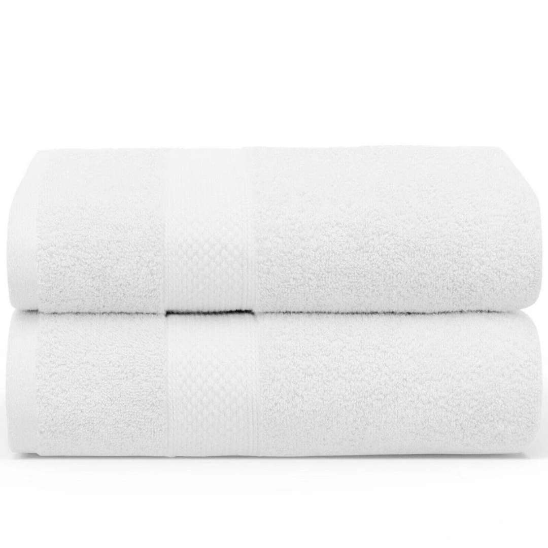 Golden Touch Bath Towels, White, 27"x54"