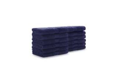 100% Cotton Washcloths - 12 x 12, Navy