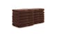 100% Cotton Washcloths - 12x12, Brown