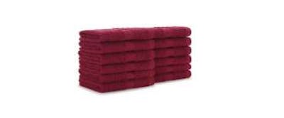 100% Cotton Washcloths - 12 x 12, Burgundy