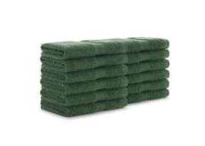 100% Cotton Washcloths - 12x12, Green