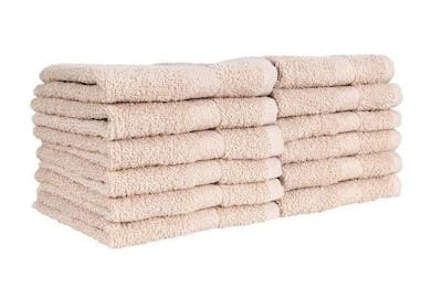 100% Cotton Washcloths -12x12, Beige