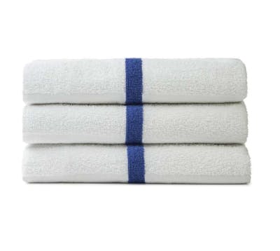 Premium Terry Blue Stripe Bath Towels, 22x44