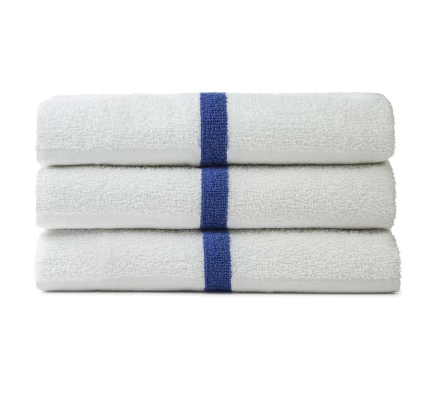 Golden Camelot Blue Stripe Towels, 24x50