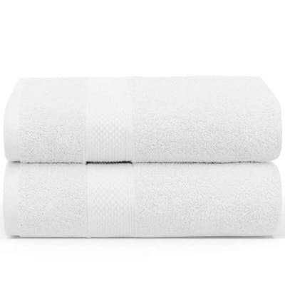 Golden Touch Bath Towels, White, 27"x54"