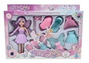 Fairy Dress-Up Doll with Changeable Outfits and Wings, 7"