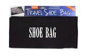 Drawstring Travel Shoe Bags, Black, 16"x12"