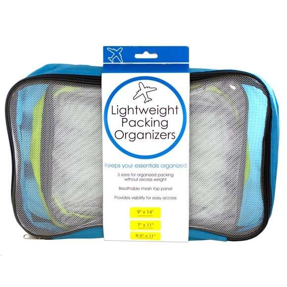 Lightweight Packing Organizer Sets, Assorted, 3pc