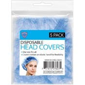 Disposable Head Protectors - 5-Pack, Blue, One Size Fits All