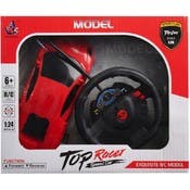 Remote Control Red Sports Cars - Steering Wheel Remote, Ages 6+