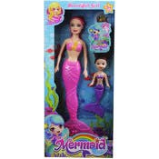 Mermaid Dolls - Mini Mermaid Included, Ages 3+, 10.5"