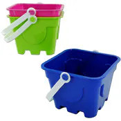 Beach Pails - Square Mold, Handle, Assorted