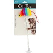 Mouse Spring Cat Toys - Suction Cup, 10"