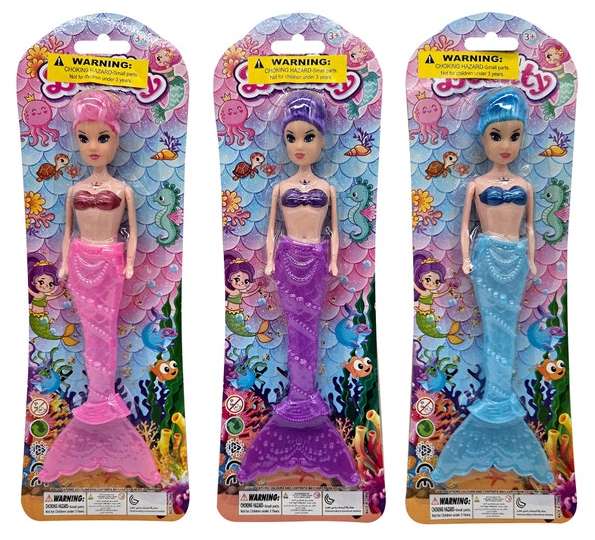 9.25" Mermaid Doll, Assorted