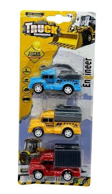Pull-Back Construction Trucks, 3 Pack
