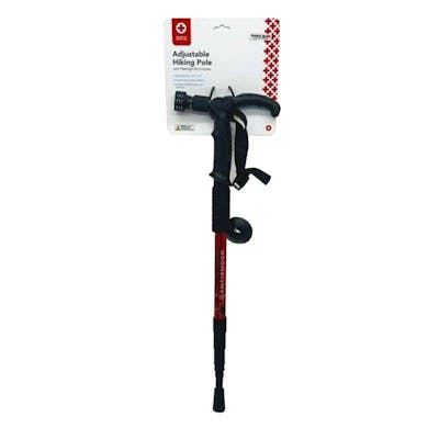 American Red Cross Adjustable Hiking Pole with Flashlight and Compass