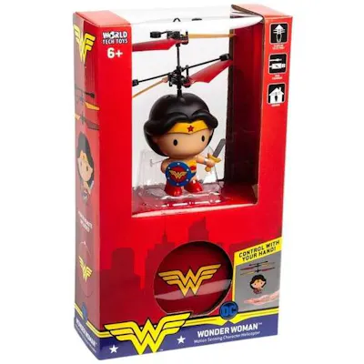 Wonder Woman Flying Hand Controlled Helicopter with Remote - 3.5"