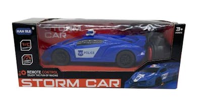 4-Direction RC Police Toy Car, 7"