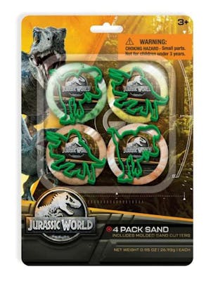 Jurassic World 4 Pack Play Sand Sets