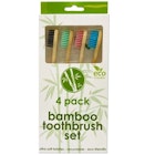Bamboo Toothbrushes, 4 Pack - Assorted image number null