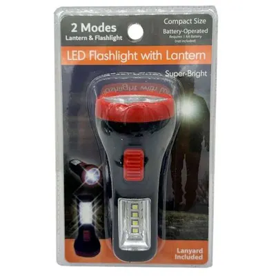 2-in-1 Battery-Operated LED Flashlight with Lantern
