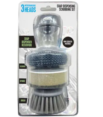 Dish Soap-Dispensing Scrub Brushes - 24 Pack