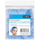 Disposable Head Protectors - 5-Pack, Blue, One Size Fits All image number null