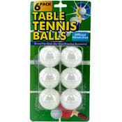 Official Size Ping Pong Balls - 6 Pack, White, 1.75"
