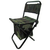 Foldable Camouflage Chairs - Zippered Gear Pouch, Metal, Nylon