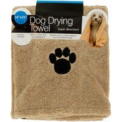 Dog Drying Towels - Light Brown, Medium, Super Absorbent, 34" x 25"