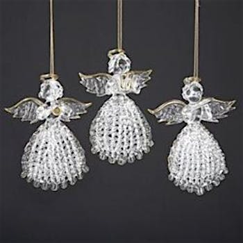 Wholesale Glass Angel With Musical Instrument Ornament 3