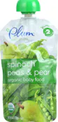 Plum Organics Baby Puree 12pk - Spinach Peas and Pear