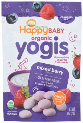 Happy Baby Snack Yogurt - Organic Mixed Berry, 8pk