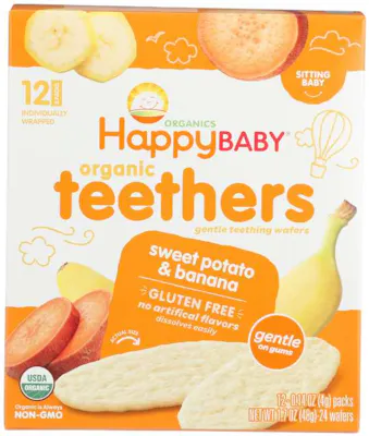 Happy Baby Organic Wafers 6pk - Banana and Sweet Potato