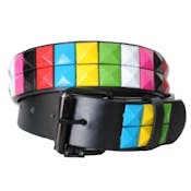 Multicolor Pyramid Studded Belts