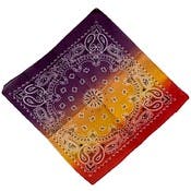 Tie Dye Bandanas - Purple/Yellow