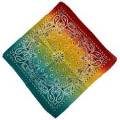 Tie Dye Bandanas - Red/Green